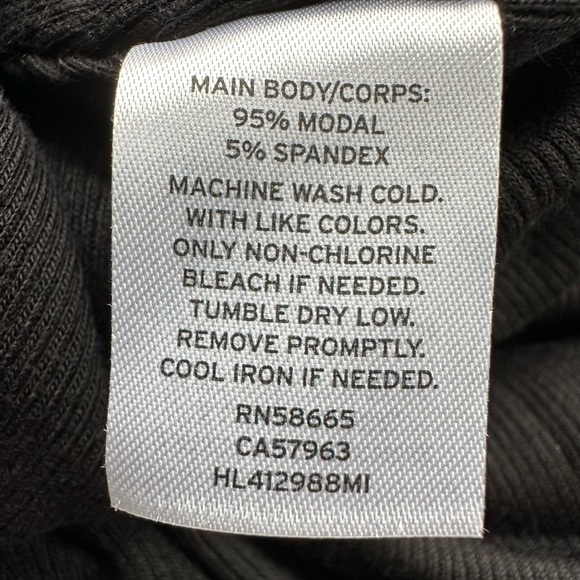 Nordstrom Chelsea 28 Black Soft Ribbed Sweater Knit Side Slit Midi Skirt Size XL - Picture 10 of 12